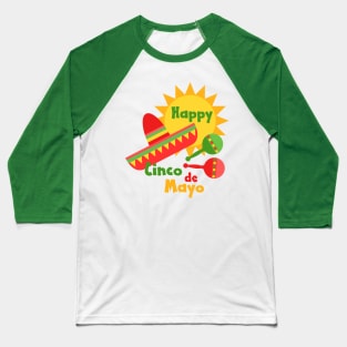 Happy Cinco de Mayo Baseball T-Shirt